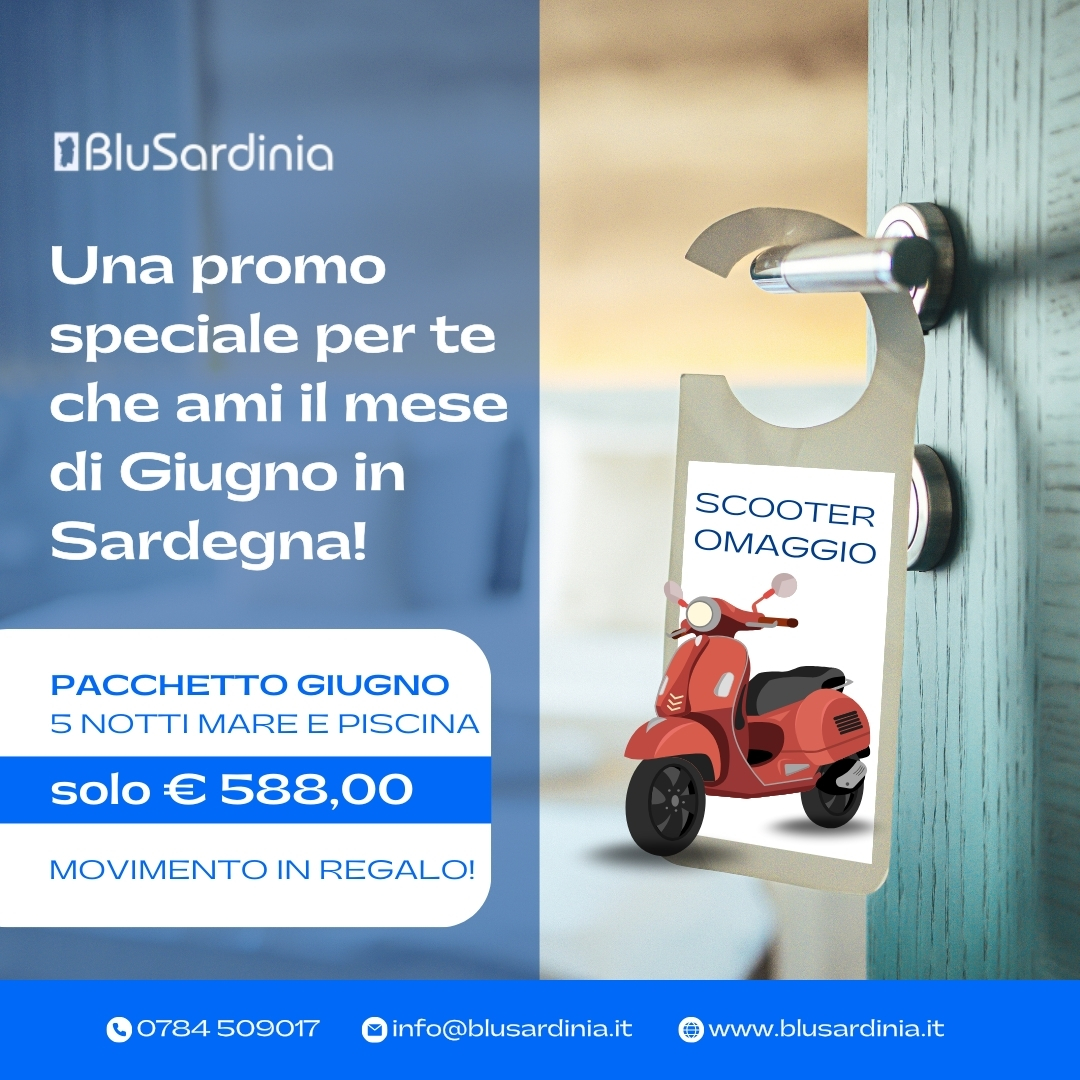 ☀️ Giugno da Sogno in Sardegna: 5 Giorni di Relax, Sole e Scooter Inclusi! 🏖️